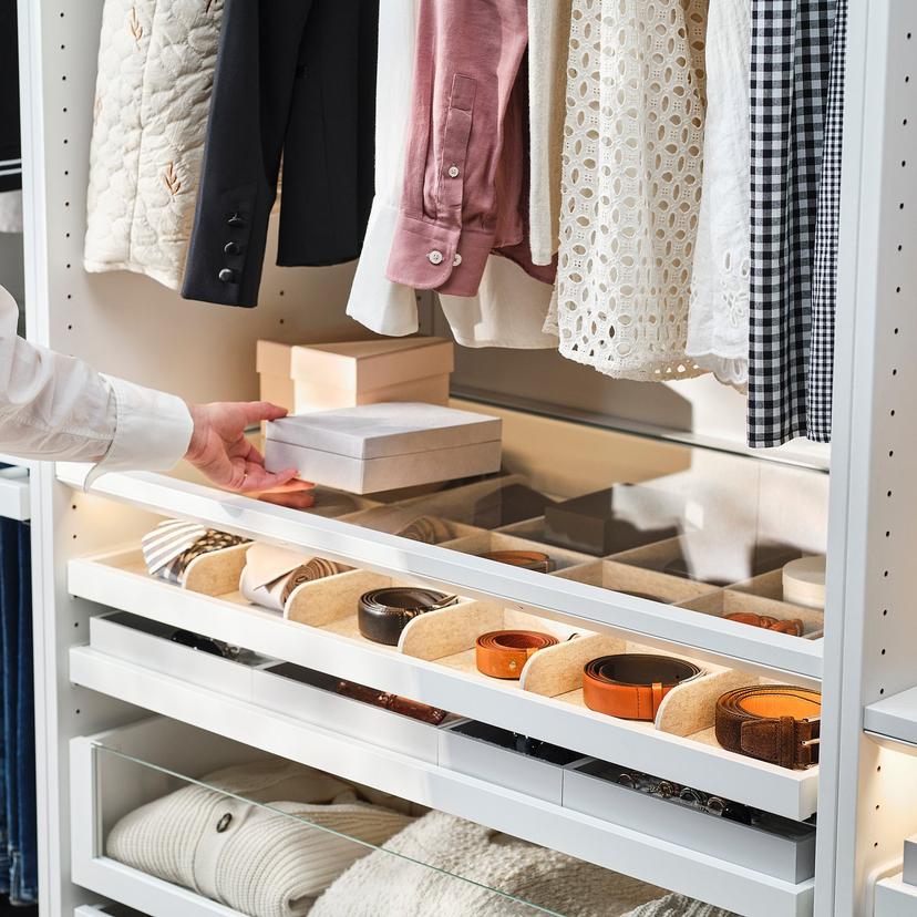 KOMPLEMENT — полка стеклянная, белый, 100x58 см