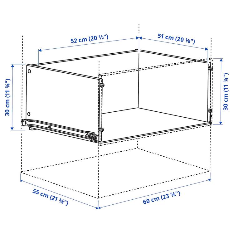 Ящик, 30x60 см dimensions