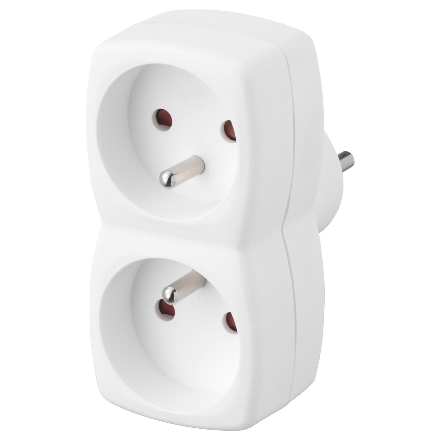 Adapter, 2 gniazdka, 