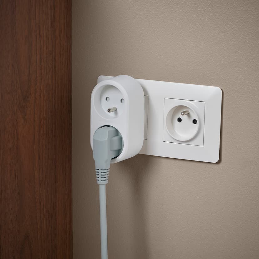 KOPPLA — Adapter, 2 gniazdka, biały, 