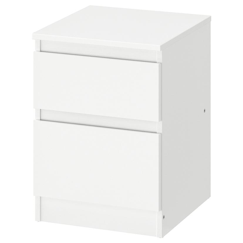 KULLEN — комод с 2 ящиками, белый, 35x49 см