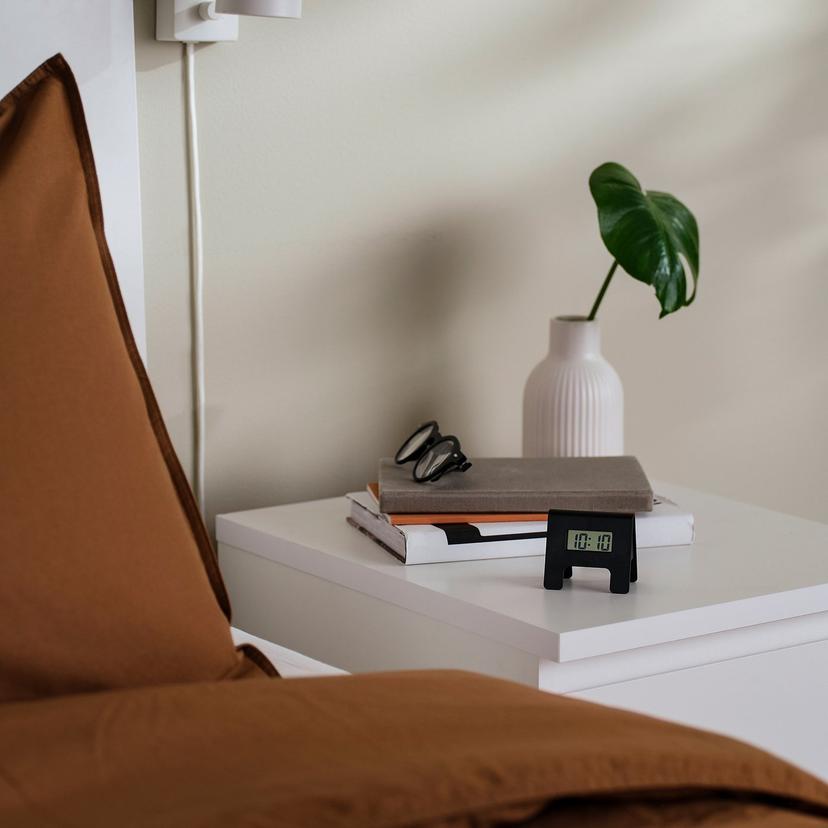 KUPONG — будильник, черный, 7x6 см