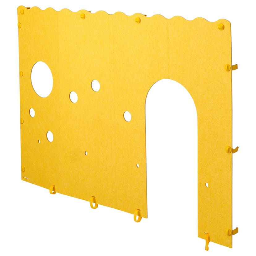 KURA — Dodatek do łóżka, żółty/szary, 