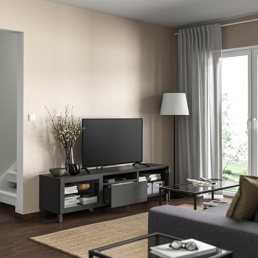 LAPPVIKEN — фронтальная панель ящика, темно-серый, 60x26 см