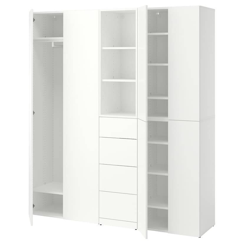 LASTARE — Kombinacja szafy, biały, 