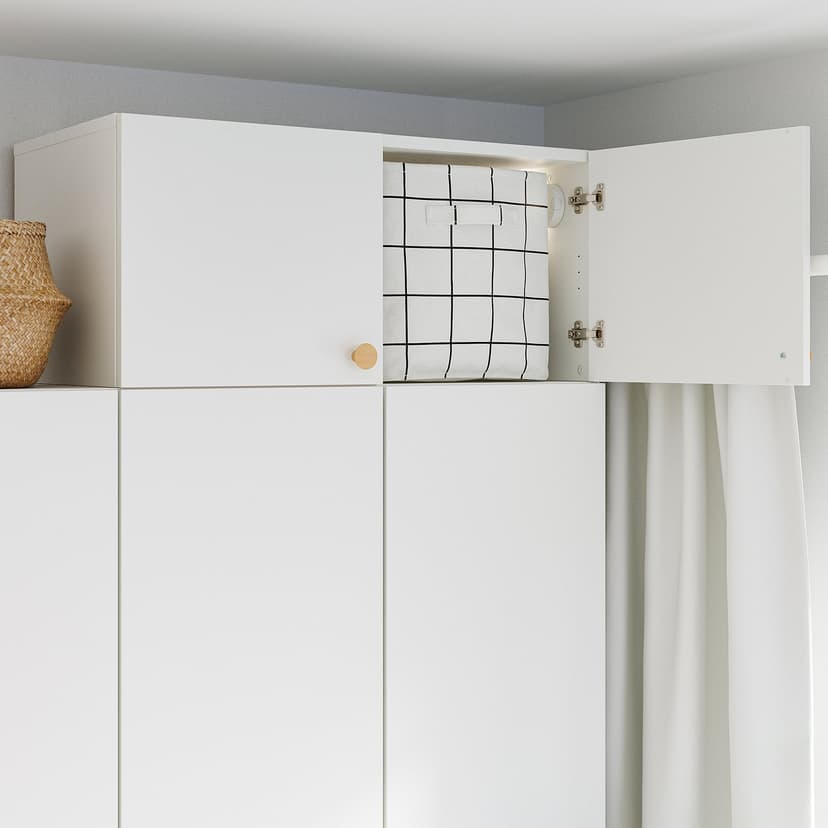 LASTARE — Nadstawka z drzwiami, biały, 