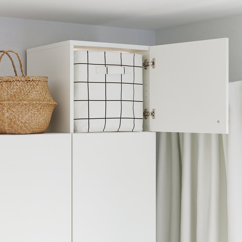 LASTARE — Nadstawka z drzwiami, biały, 