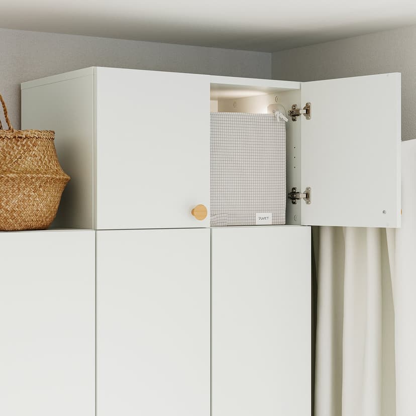 LASTARE — Nadstawka z drzwiami, biały, 