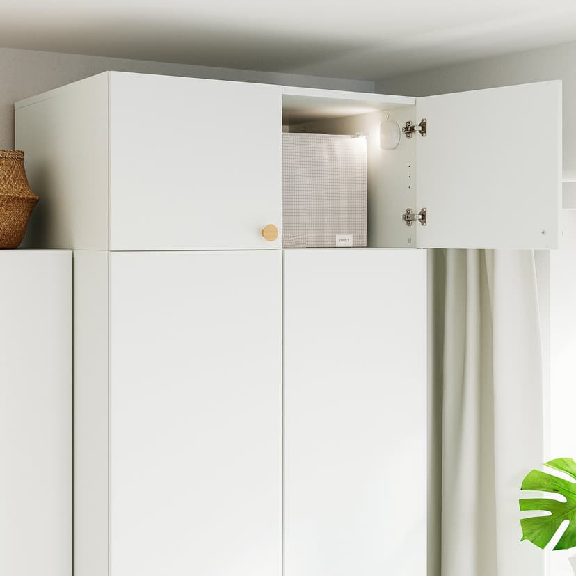 LASTARE — Nadstawka z drzwiami, biały, 