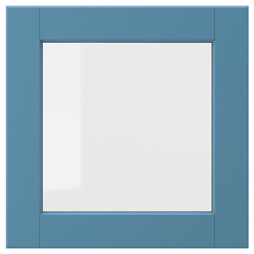 LERHYTTAN — Drzwi szklane, niebieski, 