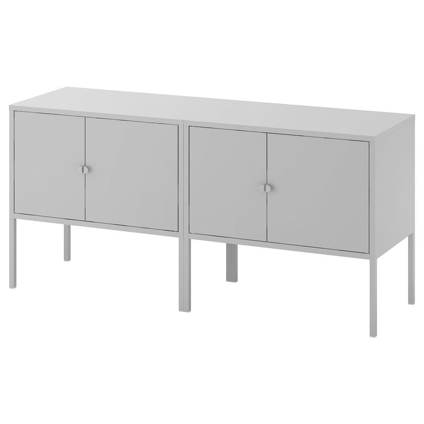 LIXHULT — комбинация шкафов, серый, 120x35x57 см