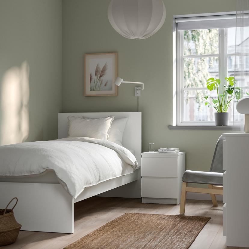 MALM — каркас кровати, белый, 90x200 см