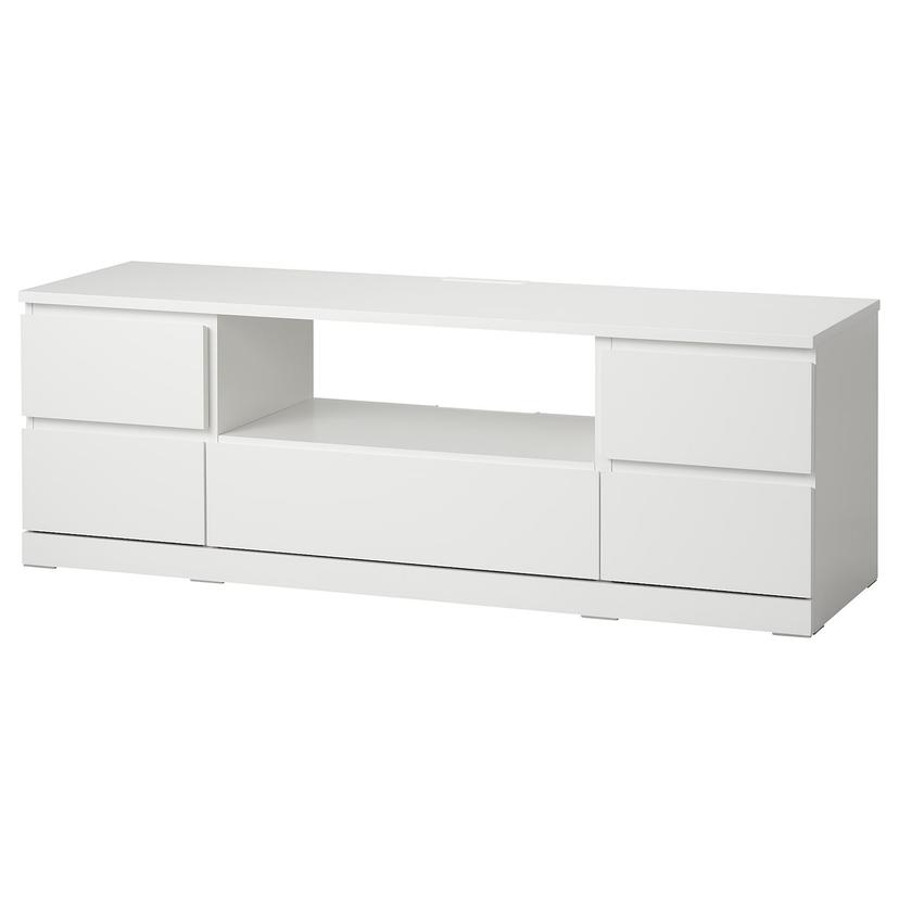 MALM — тумба под ТВ, белый, 160x48 см