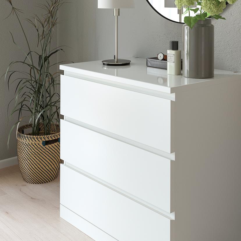MALM — Стеклянная столешница, 80x48 см