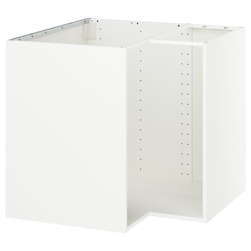 METOD — каркас напольного шкафа углового, белый, 88x60x80 см