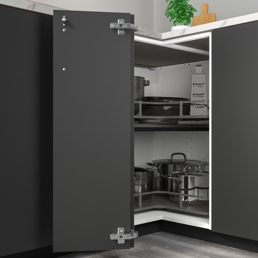 METOD — каркас напольного шкафа углового, белый, 88x60x80 см