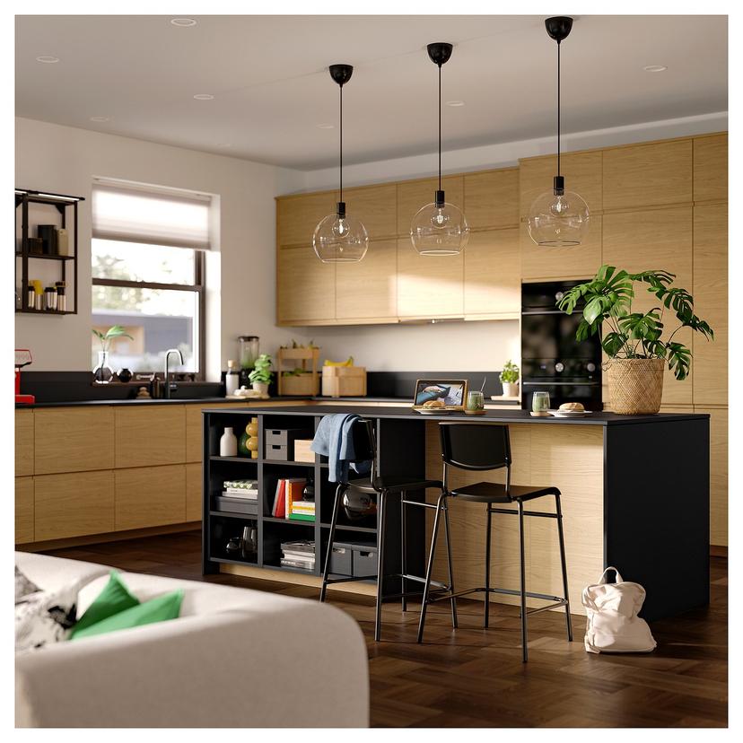 METOD — каркас напольного шкафа, черно-серый, 40x60x80 см