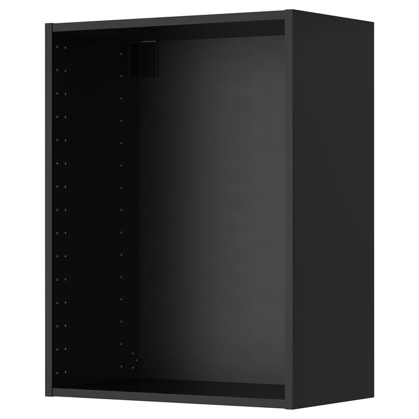 METOD — каркас навесного шкафа, черно-серый, 60x37x80 см