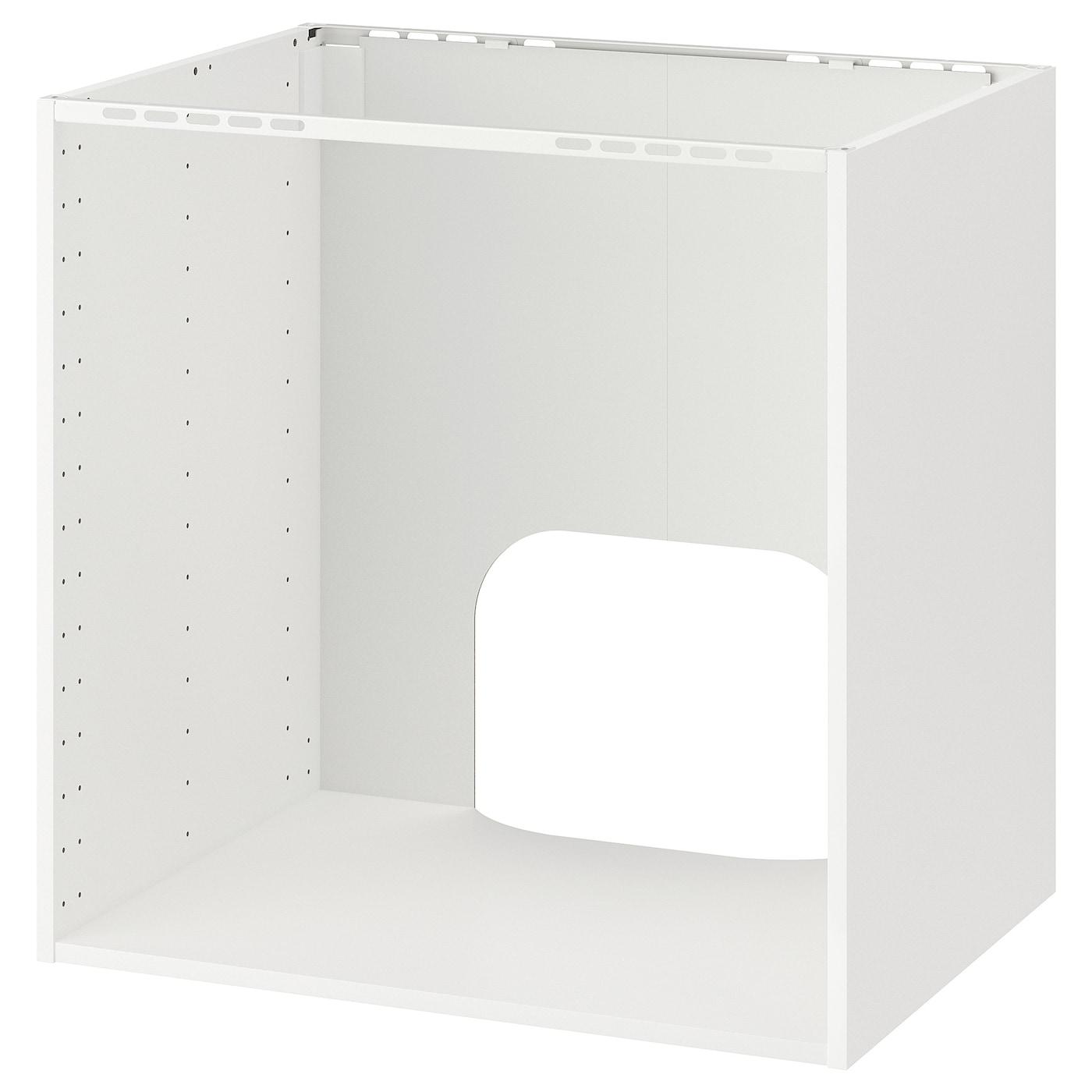 напольный шкаф д/встр духовки/мойки, белый, 80x60x80 см