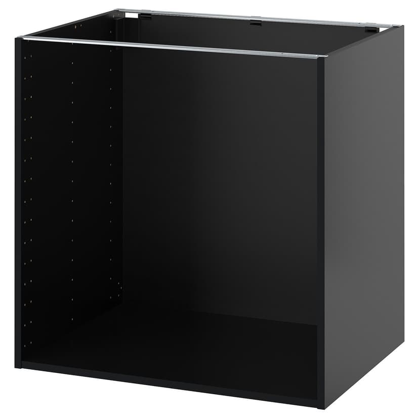 METOD — каркас напольного шкафа, черно-серый, 80x60x80 см