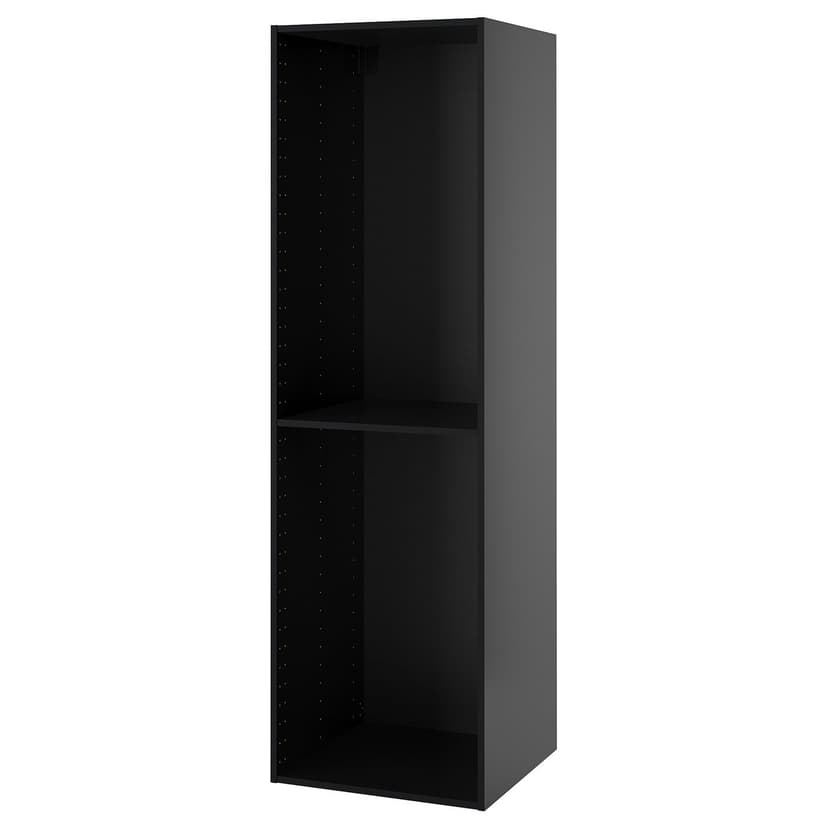 METOD — каркас высокого шкафа, черно-серый, 60x60x200 см