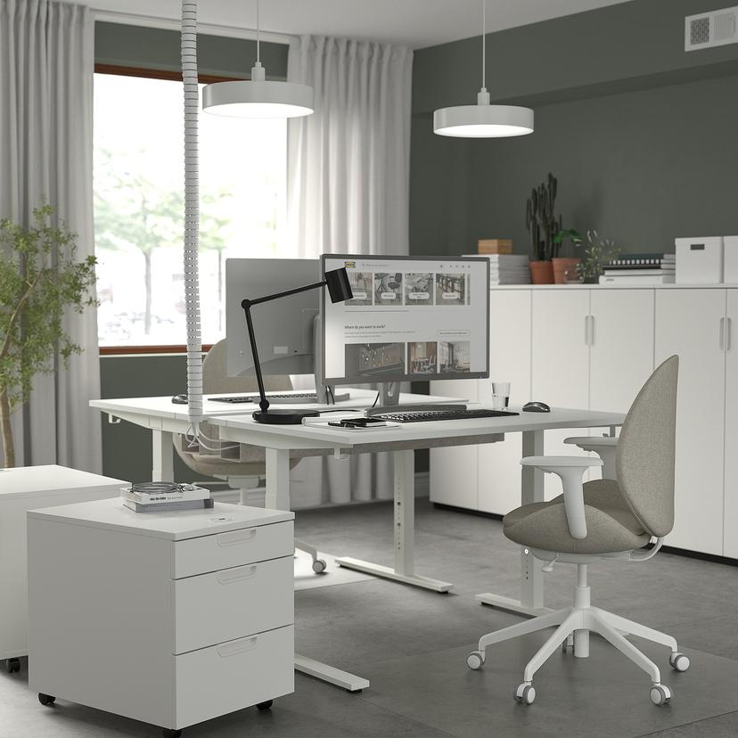 MITTZON — письменный стол, белый, 120x60 см