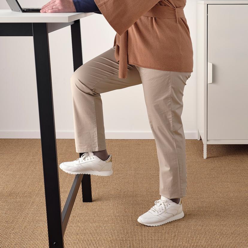 MITTZON — конференц-стол, белый/черный, 140x68x105 см