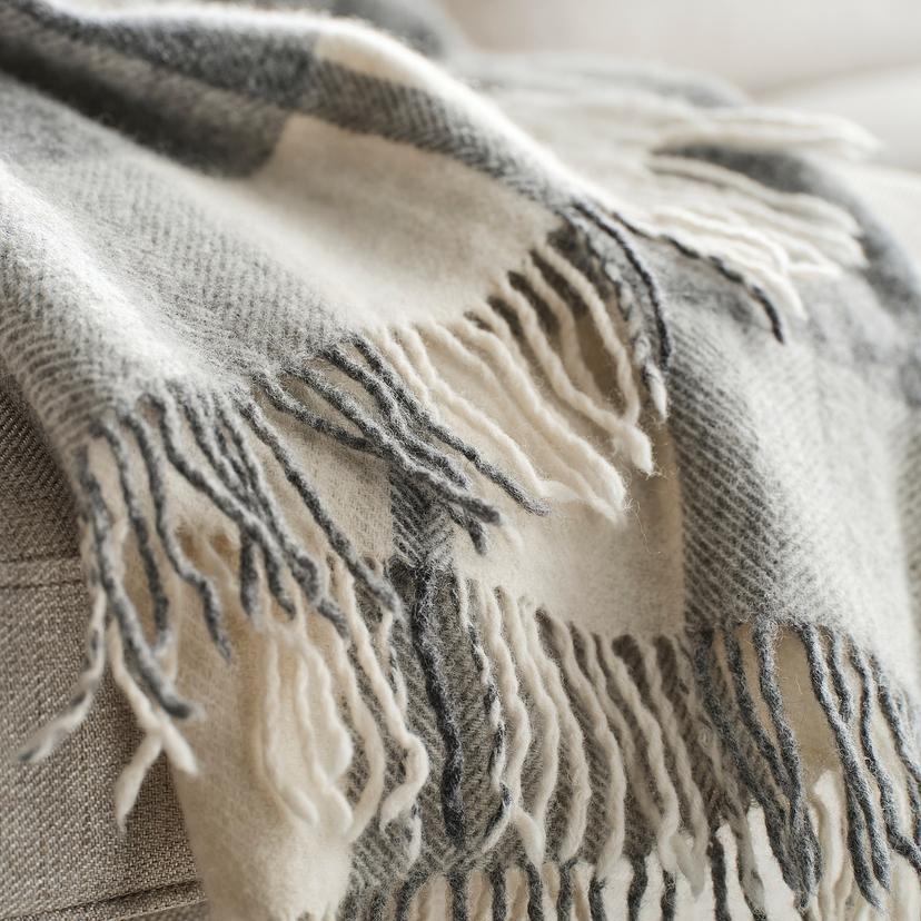 MYRULL — плед, светло-серый, 130x170 см