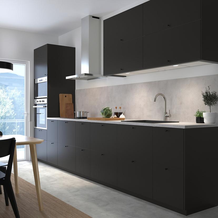 NICKEBO — дверь, матовая поверхность антрацит, 60x80 см