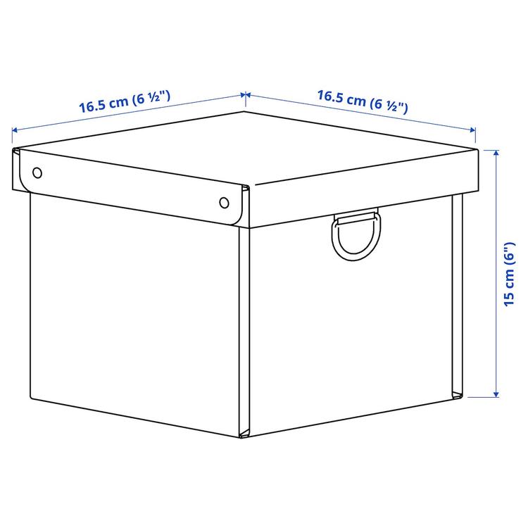 Контейнер с крышкой, 16.5x16.5x15 см dimensions