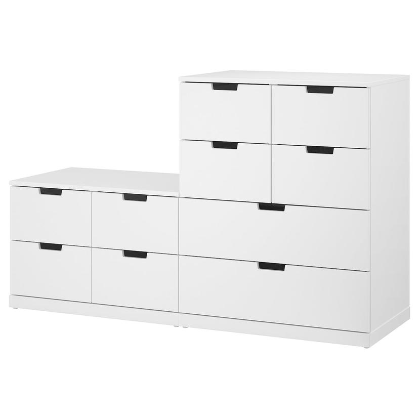 NORDLI — комод с 10 ящиками, белый, 160x99 см