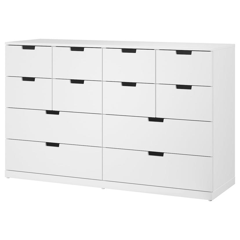 NORDLI — комод с 12 ящиками, белый, 160x99 см