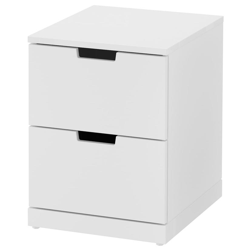 NORDLI — комод с 2 ящиками, белый, 40x54 см