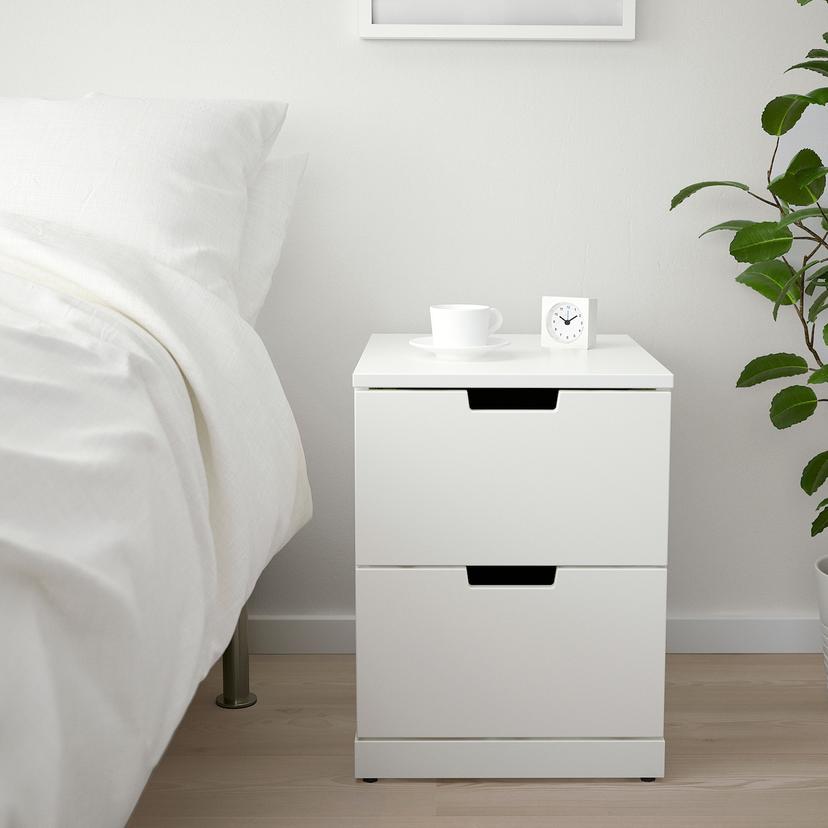 NORDLI — комод с 2 ящиками, белый, 40x54 см