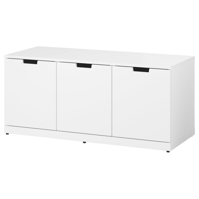 NORDLI — комод с 3 ящиками, белый, 120x54 см
