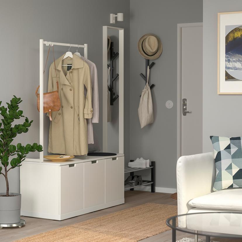 NORDLI — комод с 3 ящиками, белый, 120x169 см