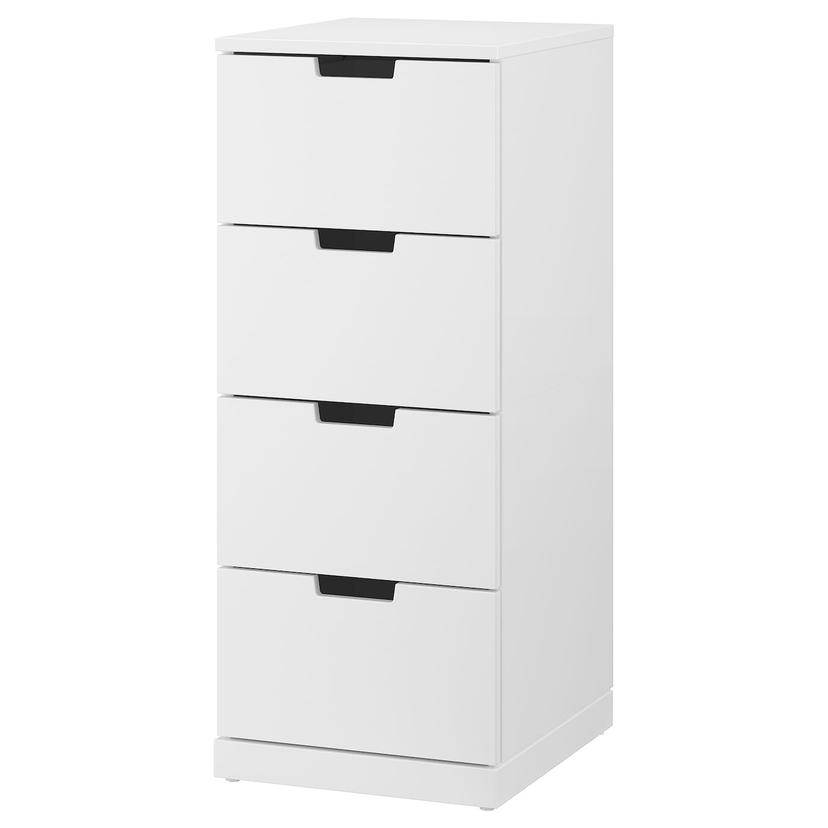 NORDLI — комод с 4 ящиками, белый, 40x99 см