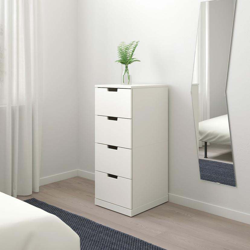 NORDLI — комод с 4 ящиками, белый, 40x99 см
