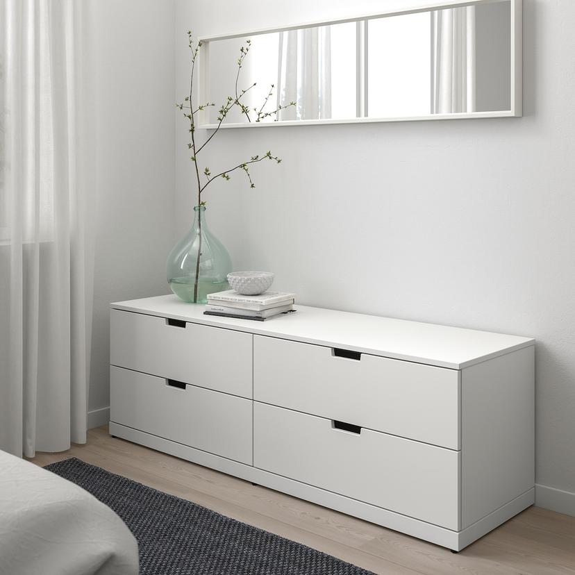 NORDLI — комод с 4 ящиками, белый, 160x54 см