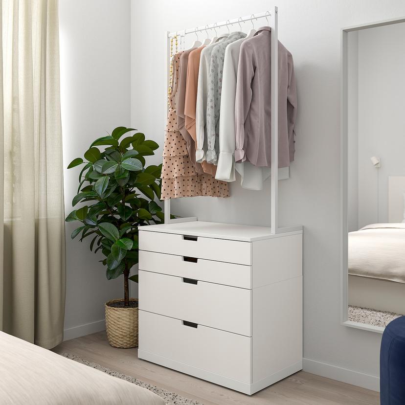 NORDLI — комод с 4 ящиками, белый, 80x192 см