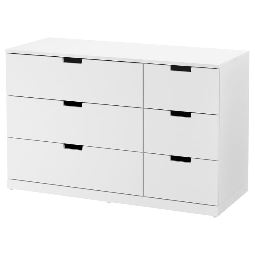 NORDLI — комод с 6 ящиками, белый, 120x76 см