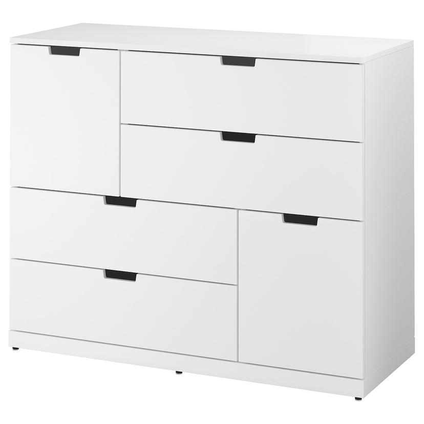 NORDLI — комод с 6 ящиками, белый, 120x99 см