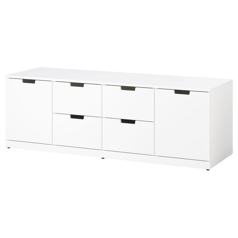 NORDLI — комод с 6 ящиками, белый, 160x54 см