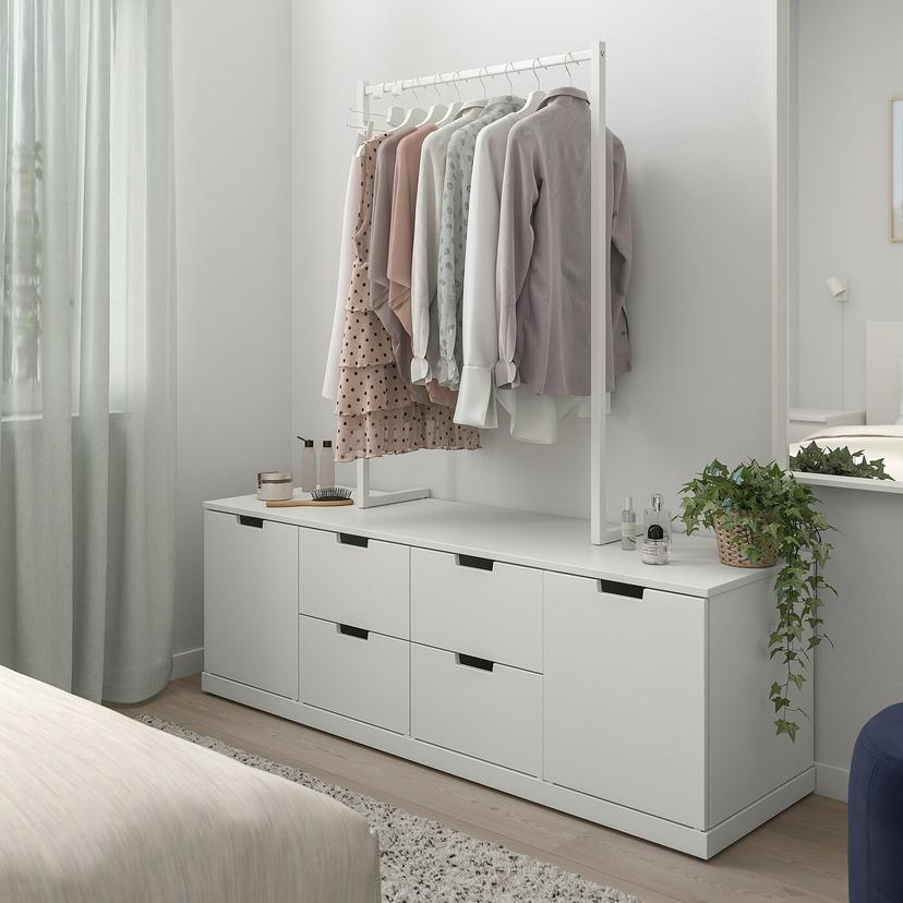NORDLI — комод с 6 ящиками, белый, 160x169 см