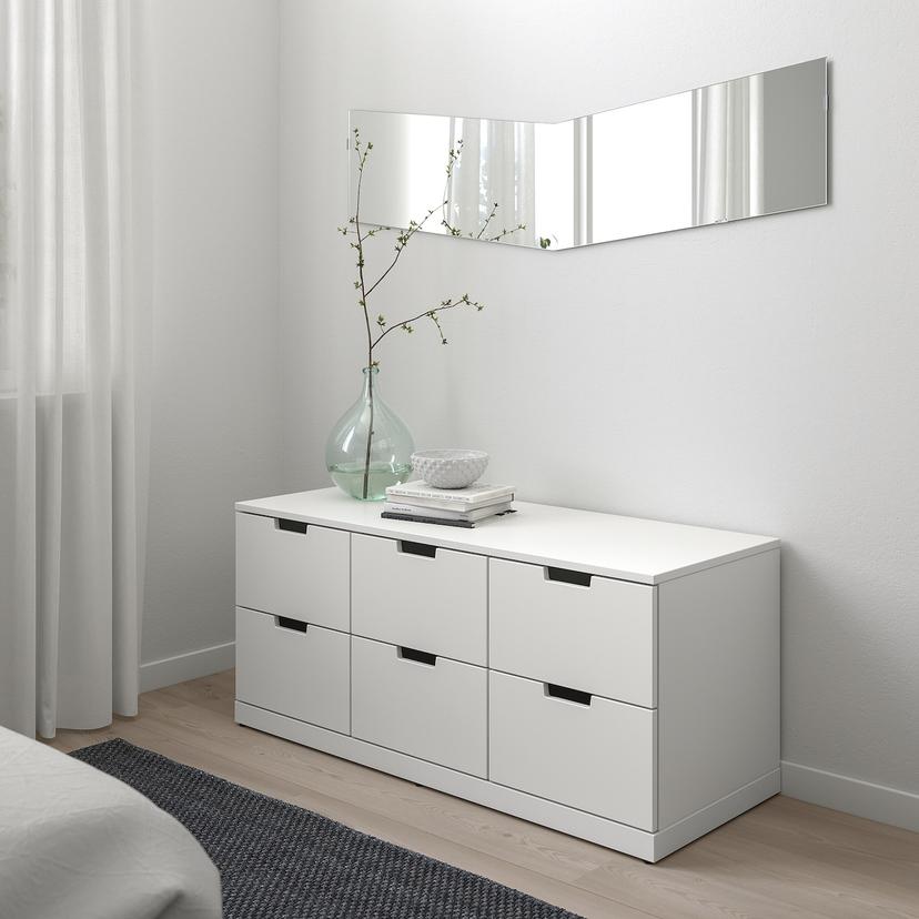NORDLI — комод с 6 ящиками, белый, 120x54 см