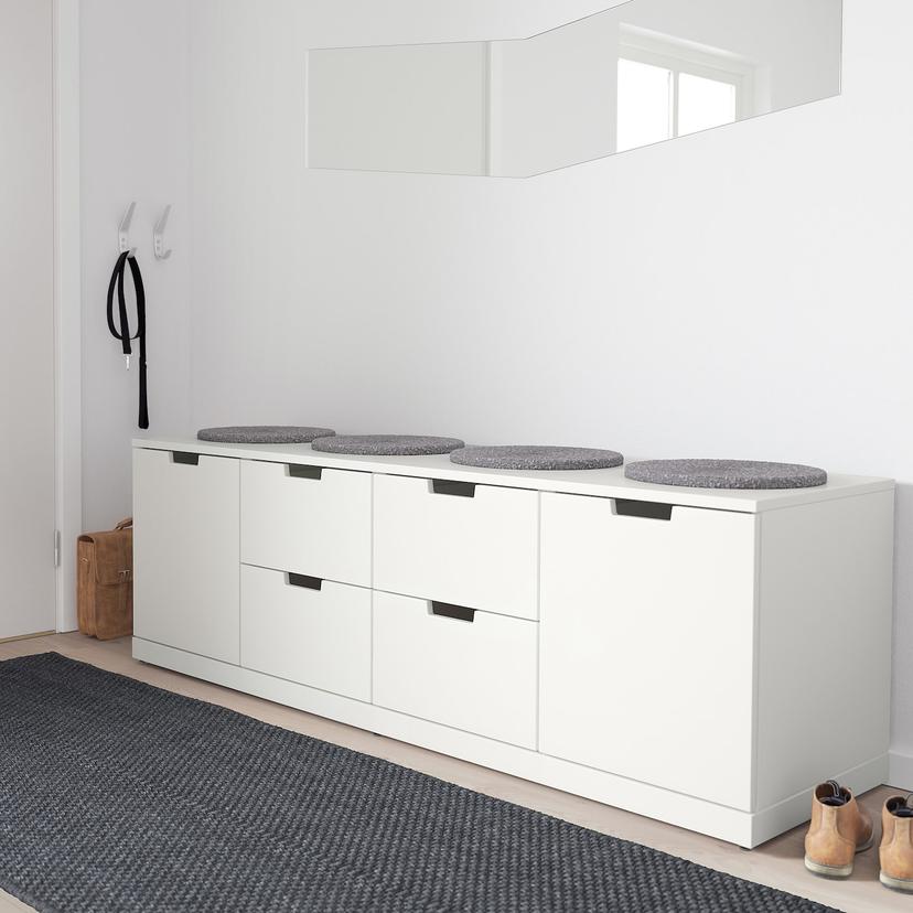 NORDLI — комод с 6 ящиками, белый, 160x54 см