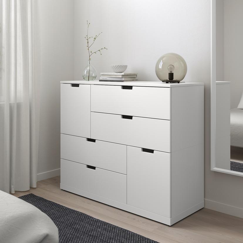 NORDLI — комод с 6 ящиками, белый, 120x99 см