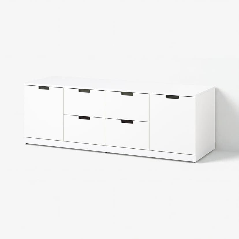 NORDLI — комод с 6 ящиками, белый, 160x54 см