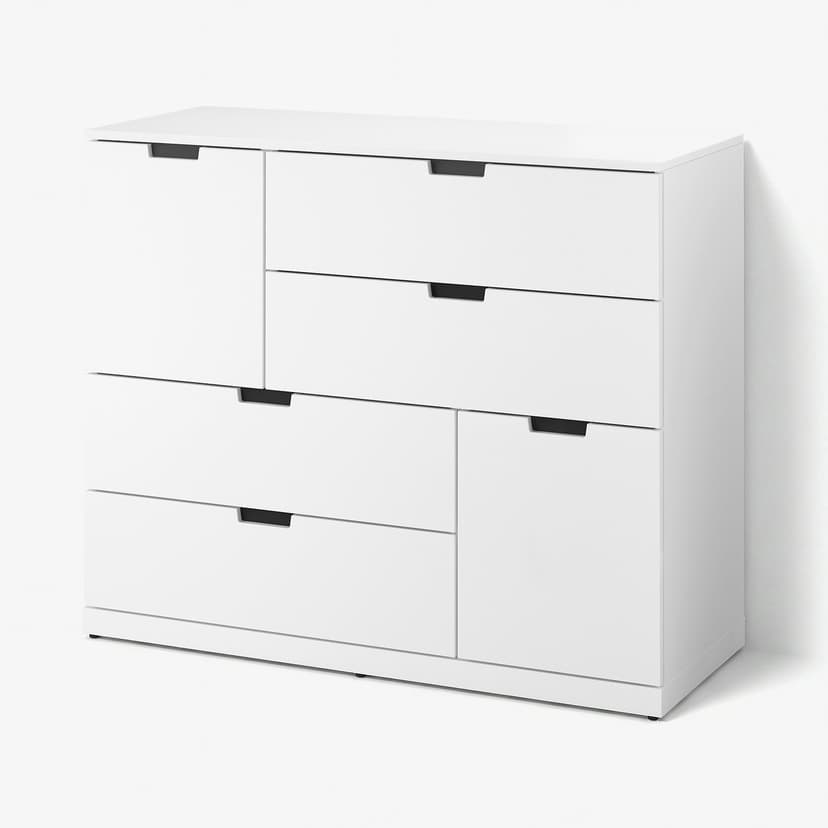 NORDLI — комод с 6 ящиками, белый, 120x99 см