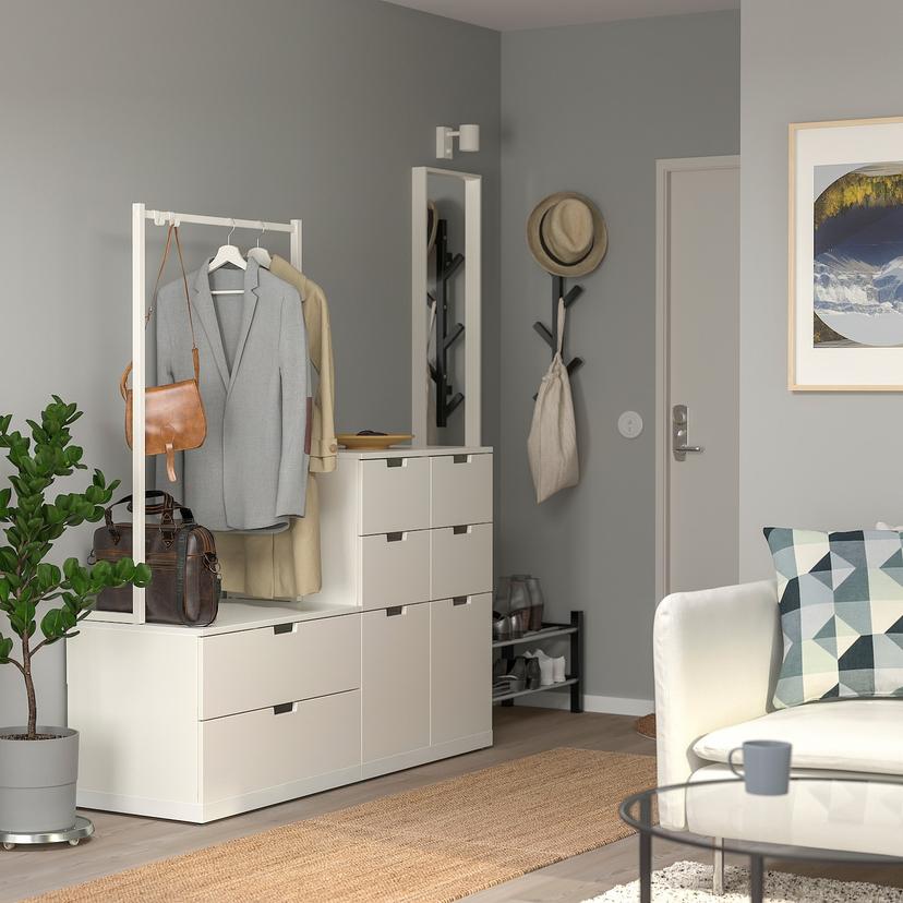 NORDLI — комод с 8 ящиками, белый, 160x169 см
